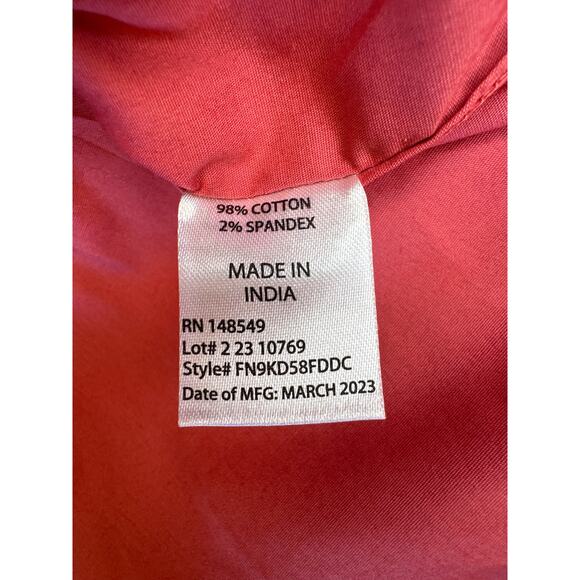 Free Planet Men's Button Up Shirt size L Faded Red Casual Short Sleeve Cotton‎ - Picture 7 of 8